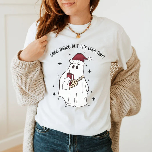 Christmas ghost shirt, trendy christmas shirt, cute christmas tee